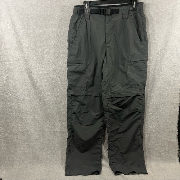 EDDIE BAUER Pants Mens M 32x31 Grey Convertible Cargo Hiking Camping Fishing - Picture 1 of 7